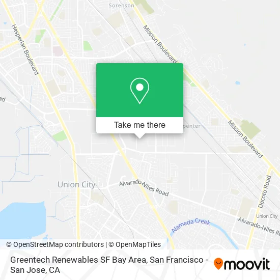 Greentech Renewables SF Bay Area map