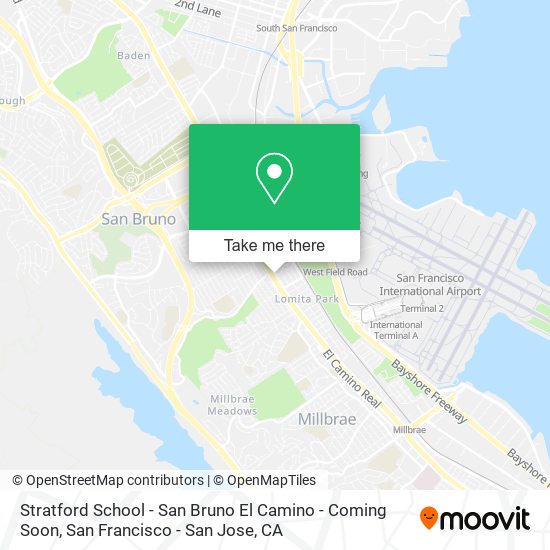 Mapa de Stratford School - San Bruno El Camino - Coming Soon