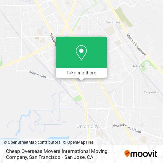 Cheap Overseas Movers International Moving Company map