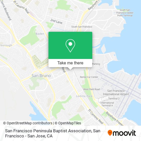 San Francisco Peninsula Baptist Association map