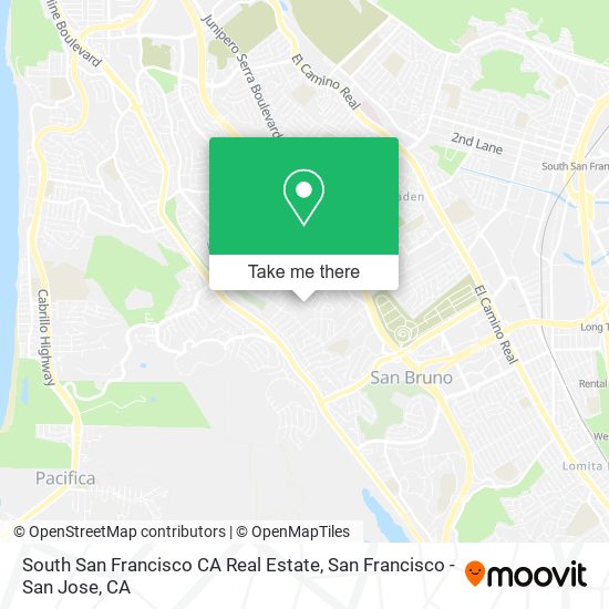 Mapa de South San Francisco CA Real Estate