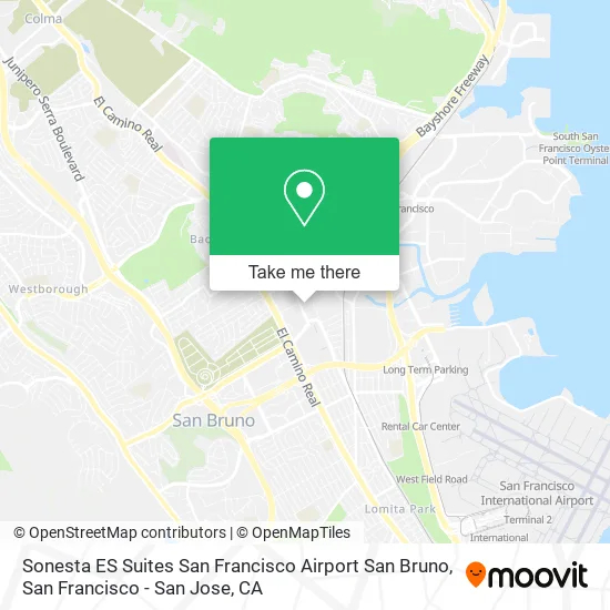 Sonesta ES Suites San Francisco Airport San Bruno map