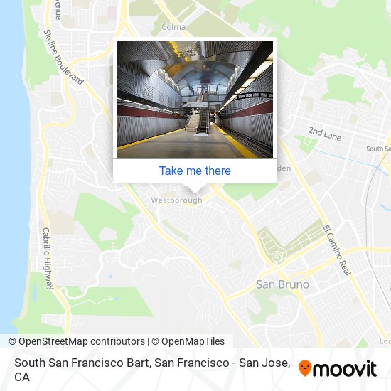 Mapa de South San Francisco Bart