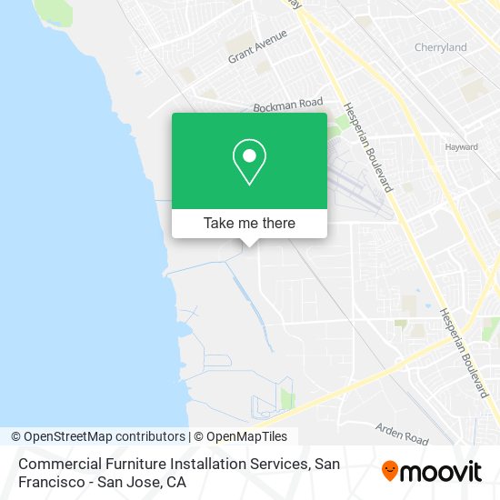 Mapa de Commercial Furniture Installation Services