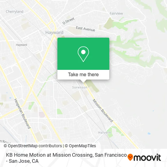 KB Home Motion at Mission Crossing map