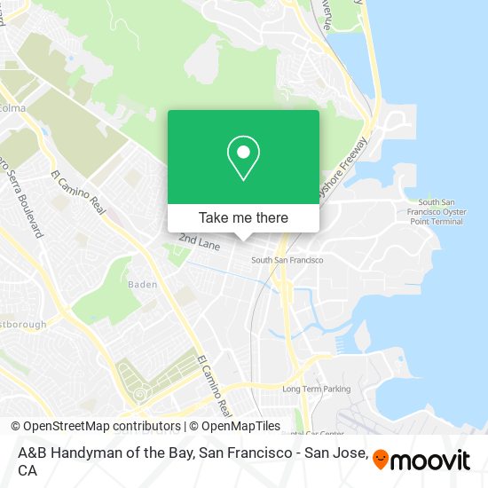 A&B Handyman of the Bay map