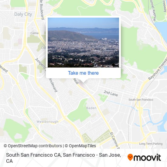 Mapa de South San Francisco CA
