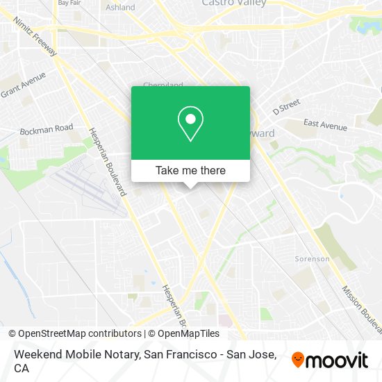 Weekend Mobile Notary map