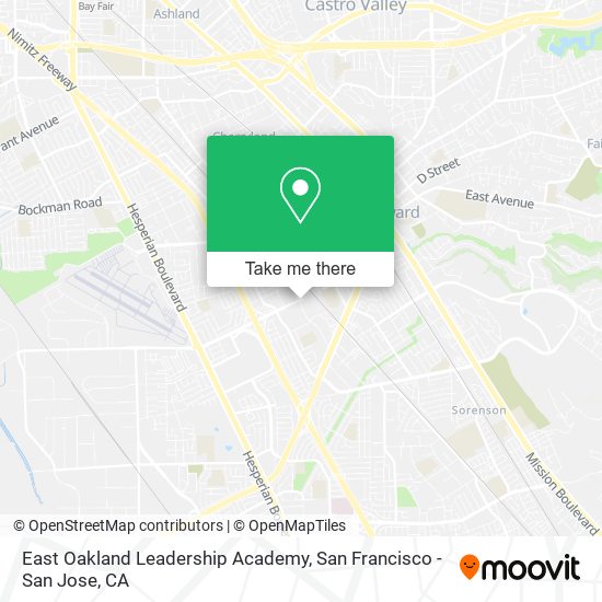 East Oakland Leadership Academy map