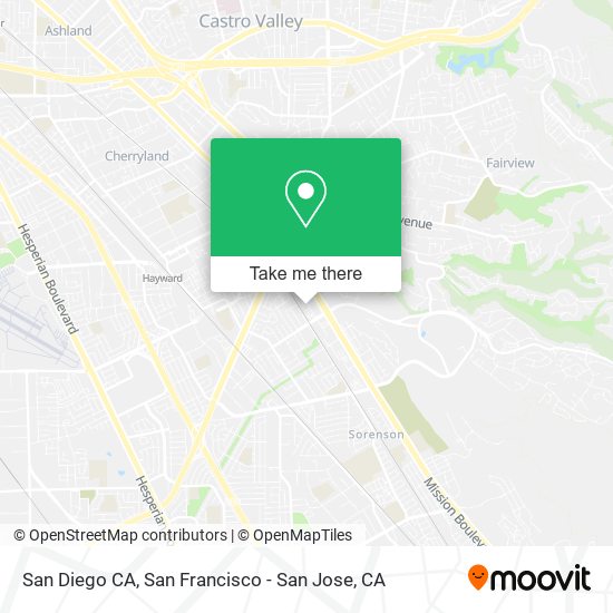 San Diego CA map