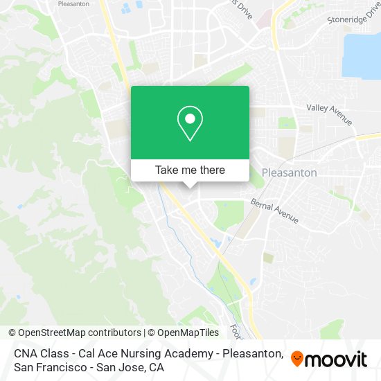 Mapa de CNA Class - Cal Ace Nursing Academy - Pleasanton