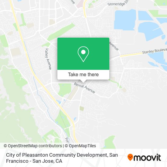 City of Pleasanton Community Development map
