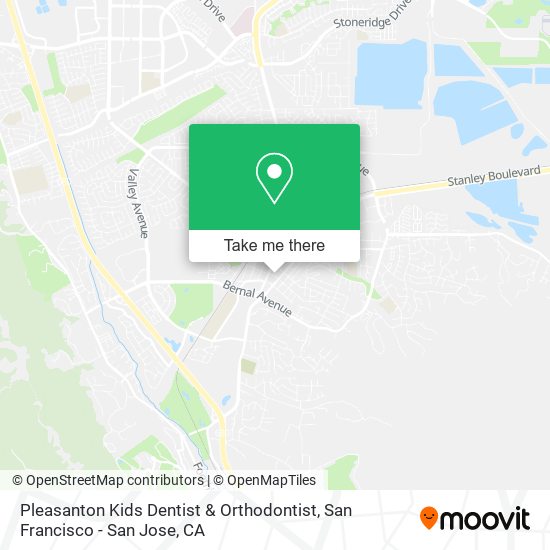 Pleasanton Kids Dentist & Orthodontist map