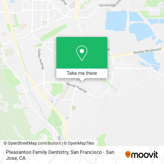 Pleasanton Family Dentistry map