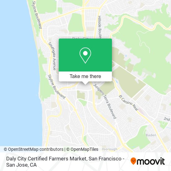 Mapa de Daly City Certified Farmers Market