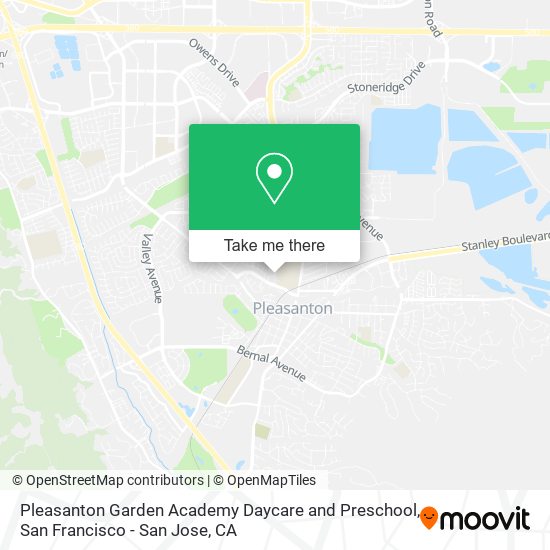 Mapa de Pleasanton Garden Academy Daycare and Preschool