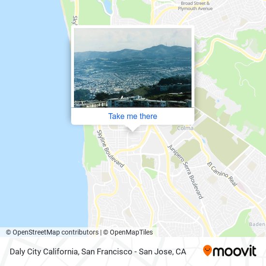 Daly City California map