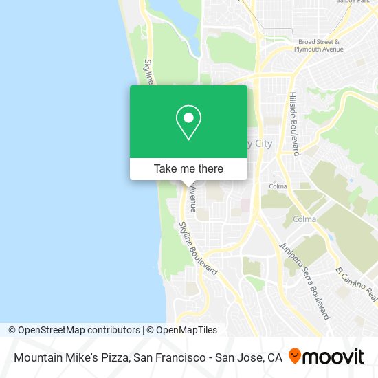 Mapa de Mountain Mike's Pizza