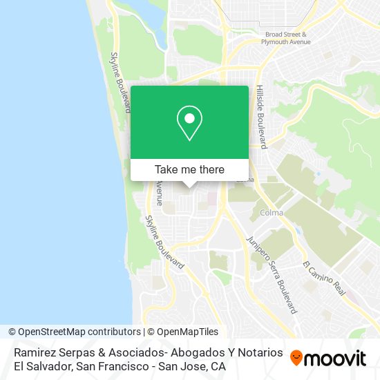 Mapa de Ramirez Serpas & Asociados- Abogados Y Notarios El Salvador