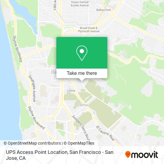 UPS Access Point Location map