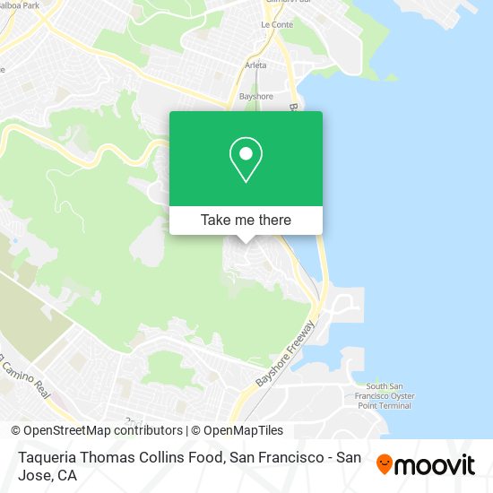 Mapa de Taqueria Thomas Collins Food