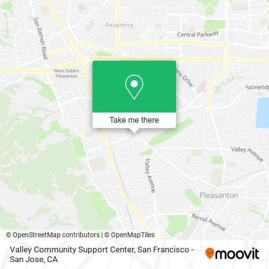 Valley Community Support Center map