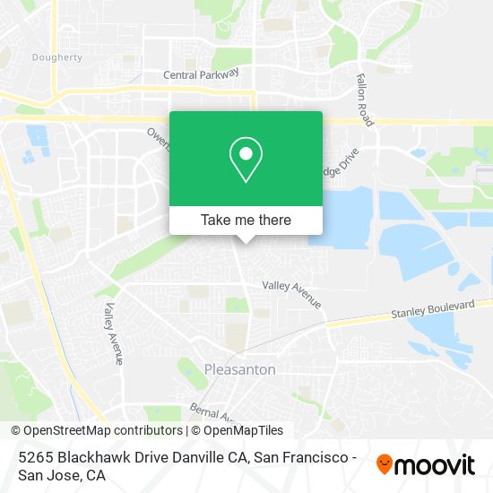 Mapa de 5265 Blackhawk Drive Danville CA