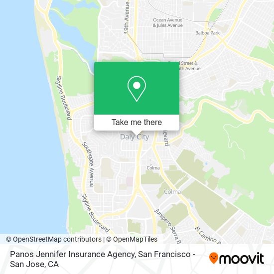 Mapa de Panos Jennifer Insurance Agency