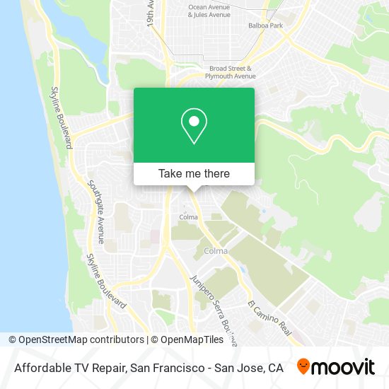 Mapa de Affordable TV Repair