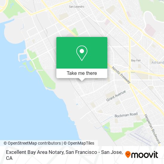 Excellent Bay Area Notary map
