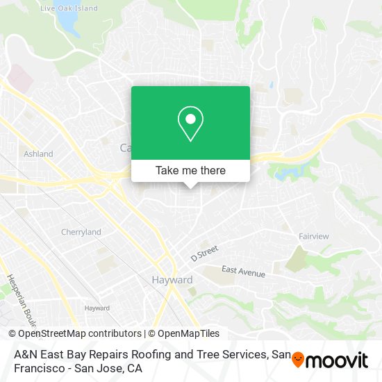 Mapa de A&N East Bay Repairs Roofing and Tree Services