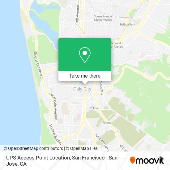 Mapa de UPS Access Point Location