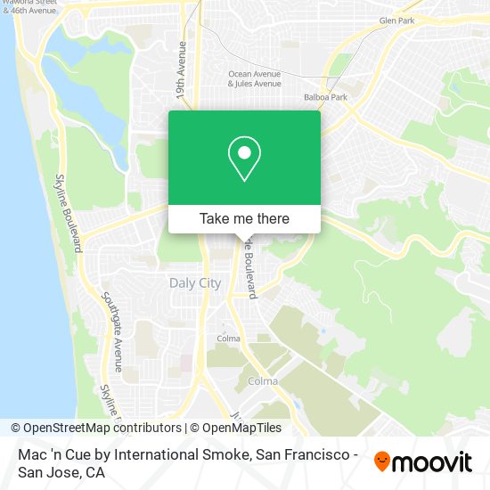 Mac 'n Cue by International Smoke map