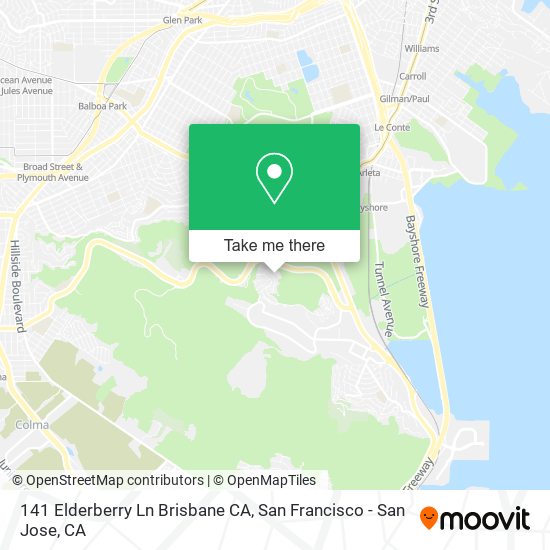 Mapa de 141 Elderberry Ln Brisbane CA