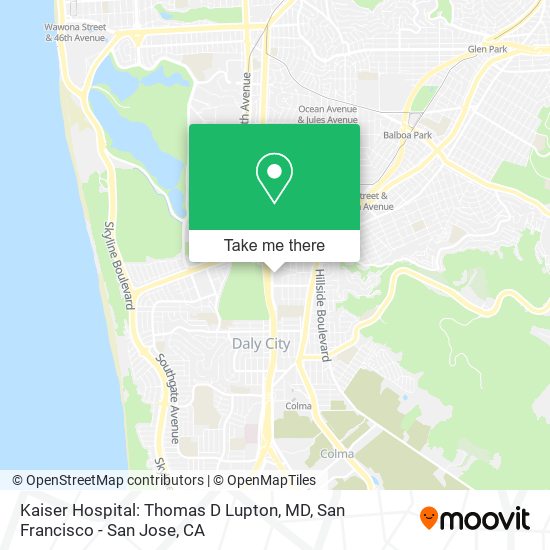 Kaiser Hospital: Thomas D Lupton, MD map