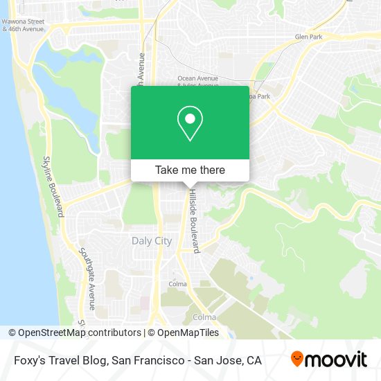 Foxy's Travel Blog map