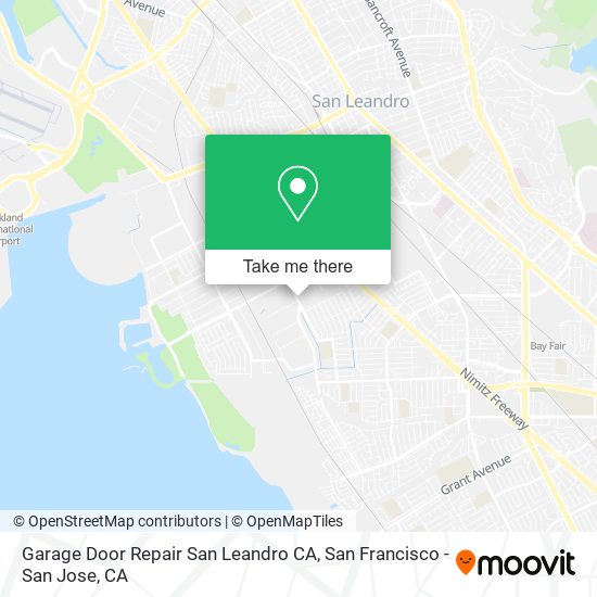 Mapa de Garage Door Repair San Leandro CA