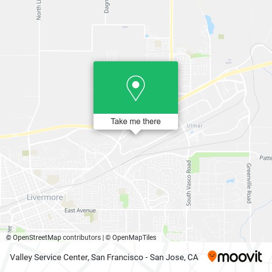 Valley Service Center map