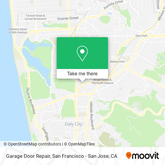 Mapa de Garage Door Repair