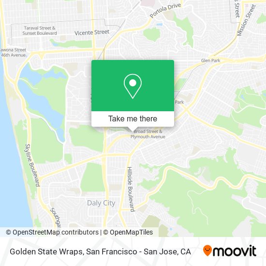 Mapa de Golden State Wraps