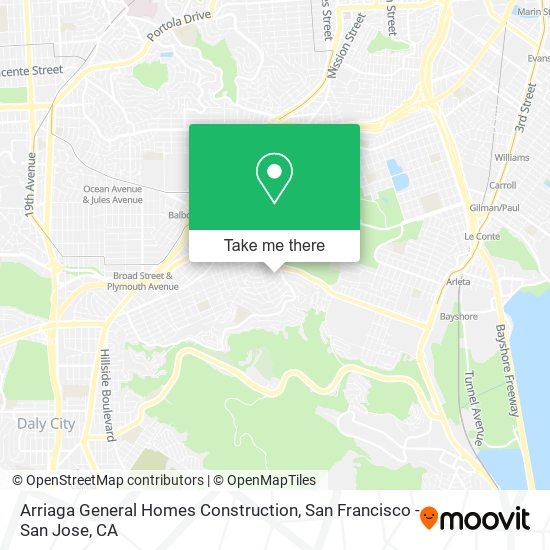 Mapa de Arriaga General Homes Construction