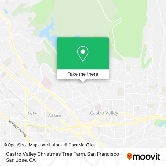 Castro Valley Christmas Tree Farm map