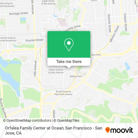 Orfalea Family Center at Ocean map