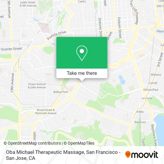 Oba Michael Therapeutic Massage map