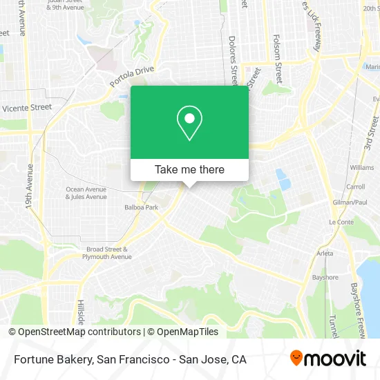 Mapa de Fortune Bakery