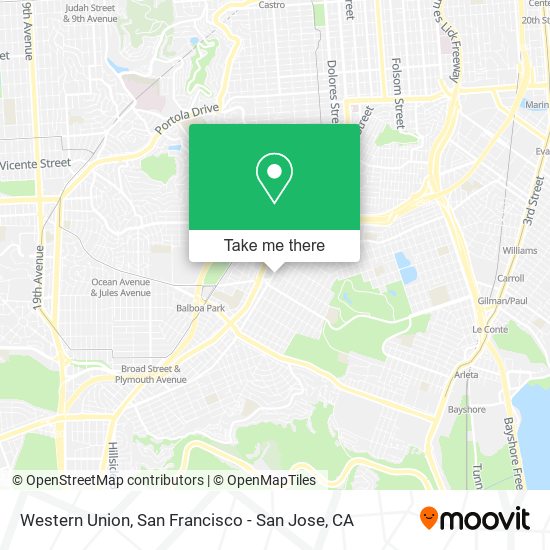 Western Union map