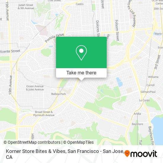 Korner Store Bites & Vibes map