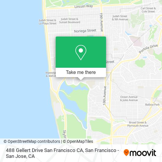 Mapa de 488 Gellert Drive San Francisco CA