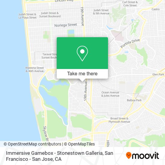 Mapa de Immersive Gamebox - Stonestown Galleria