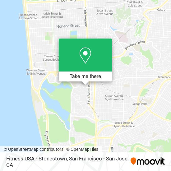 Fitness USA - Stonestown map